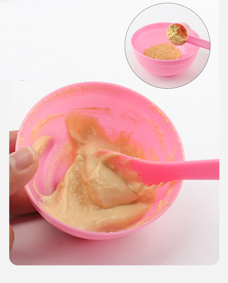 Beauty Salon Facial Mask Bowl Set with Spoon & Spatula, Face Mask Mixing Tool