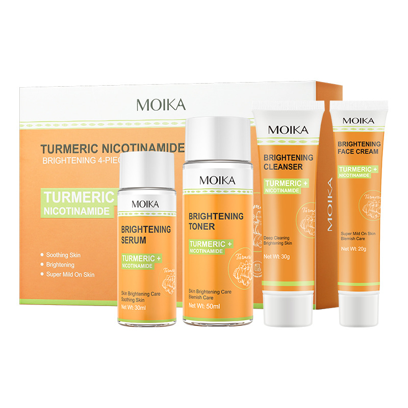 Turmeric & Niacinamide Skincare Set | Brightening & Hydrating Face Care Kit for Radiant Skin