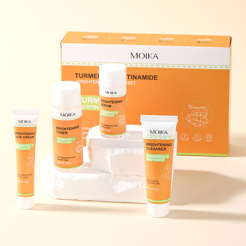 Turmeric & Niacinamide Skincare Set | Brightening & Hydrating Face Care Kit for Radiant Skin