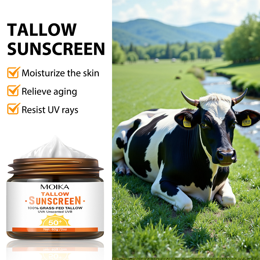 60g Tallow Zinc Mineral Sunscreen SPF 50+ Moisturizer, Face & Body Sunblock