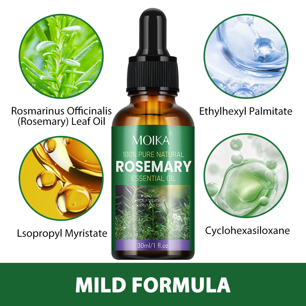 Rosemary Hair Care Essential Oil | Aromatherapy Scalp & Hair Treatment, Nourishing & Strengthening Oil 30ml