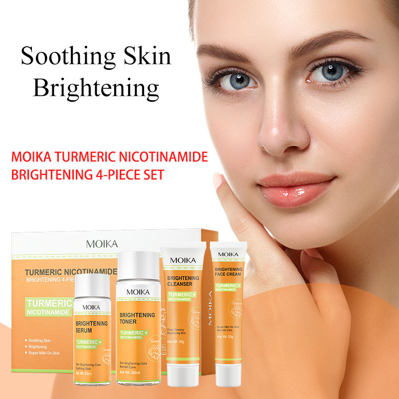 Turmeric & Niacinamide Skincare Set | Brightening & Hydrating Face Care Kit for Radiant Skin