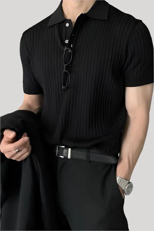 GIMCHEON Knitted Polo Shirt