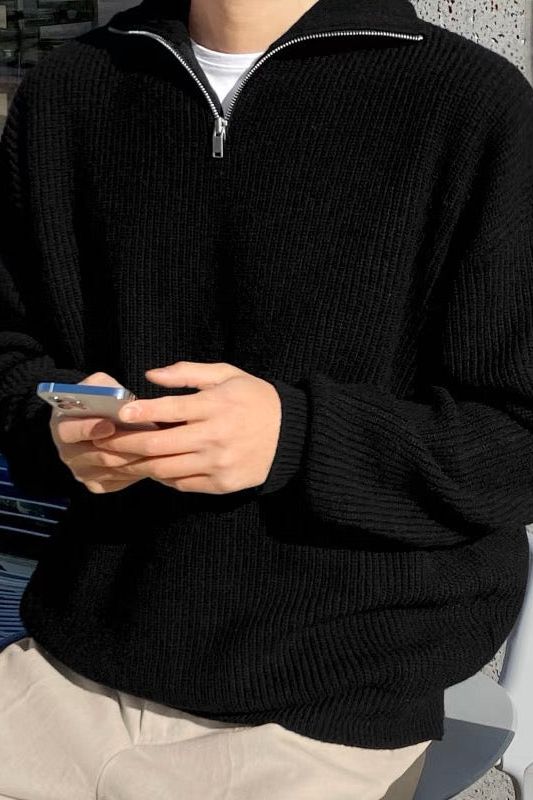 SEJONG Quarter Zip Sweater