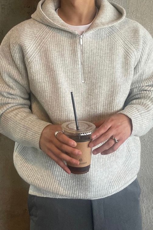 TAEGU Semi Zip Warm Hoodie