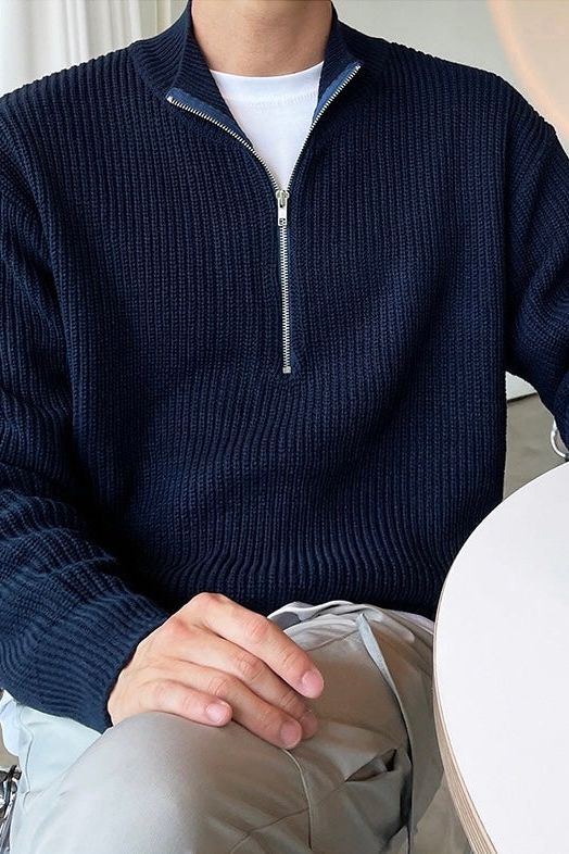 JEONJU Half Zip Sweater