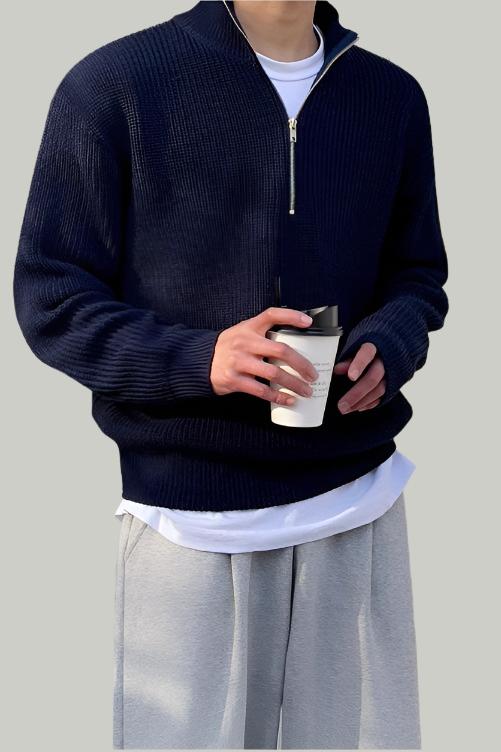 JEONJU Half Zip Sweater