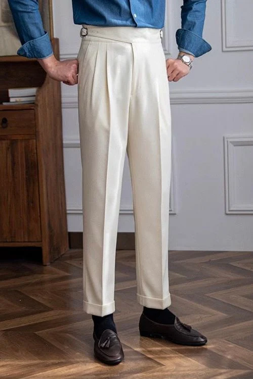 GOYANG High Waist Straight Italian Trouser