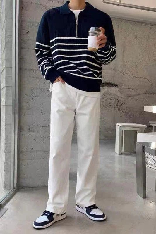 ANYANG Knit Half-Zip Sweater