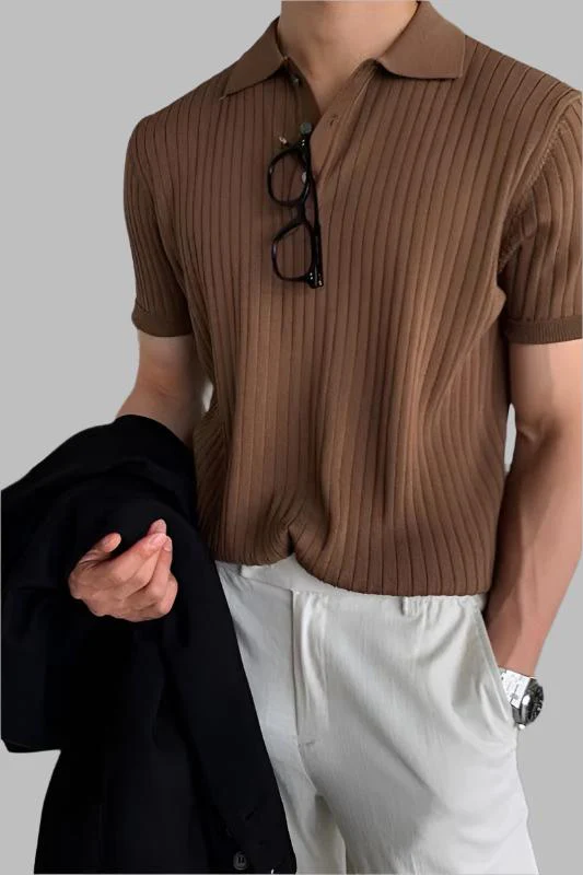 GIMCHEON Knitted Polo Shirt