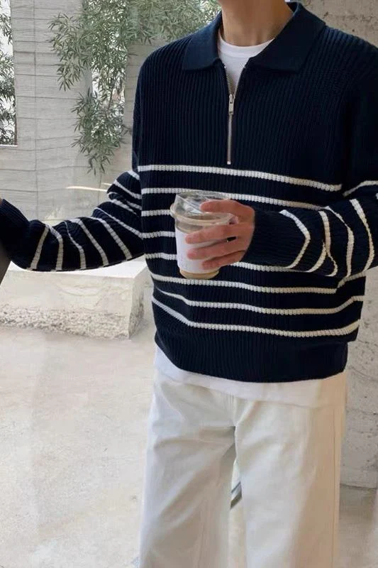 ANYANG Knit Half-Zip Sweater