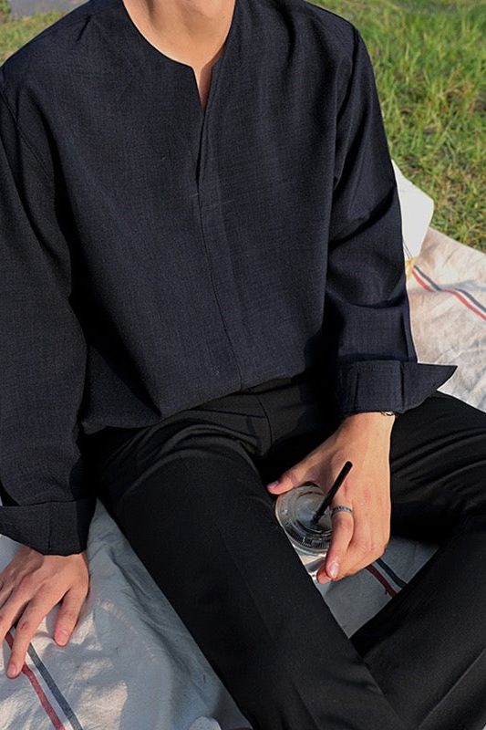 CHUNGJU Korean Collar Shirt