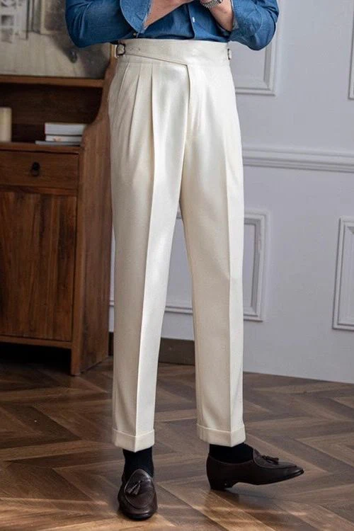 GOYANG High Waist Straight Italian Trouser