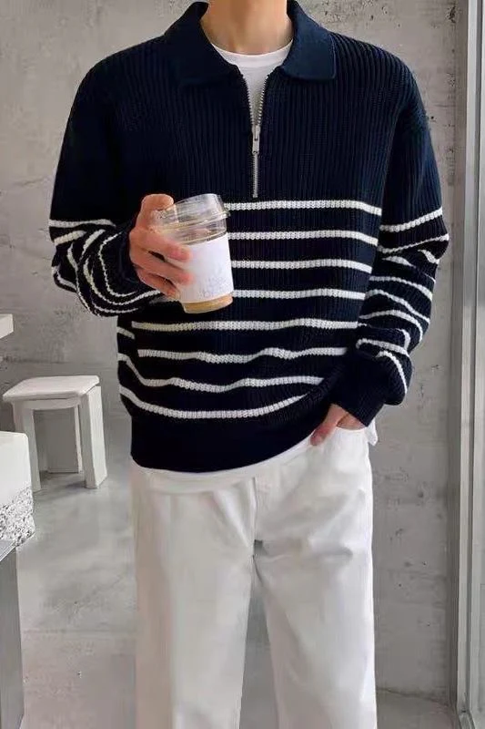 ANYANG Knit Half-Zip Sweater