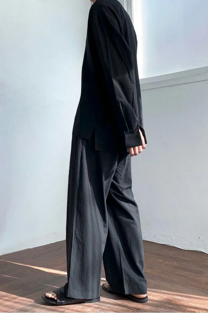 YANGJU Wide Leg Linen Pant