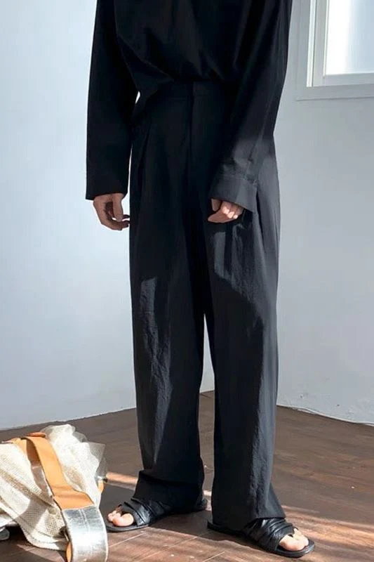 YANGJU Wide Leg Linen Pant