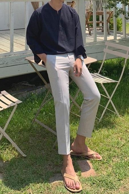 CHUNGJU Korean Collar Shirt