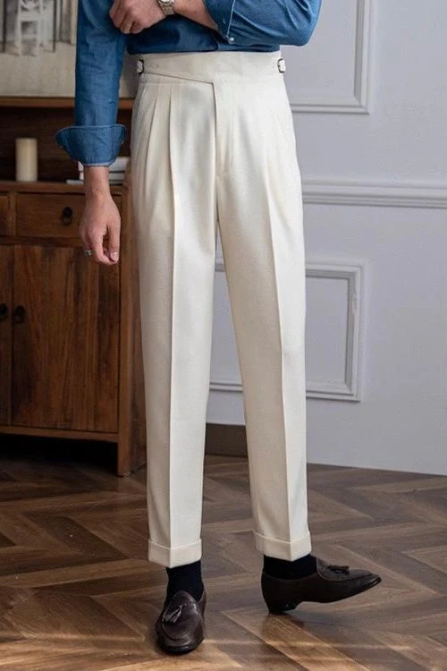 GOYANG High Waist Straight Italian Trouser