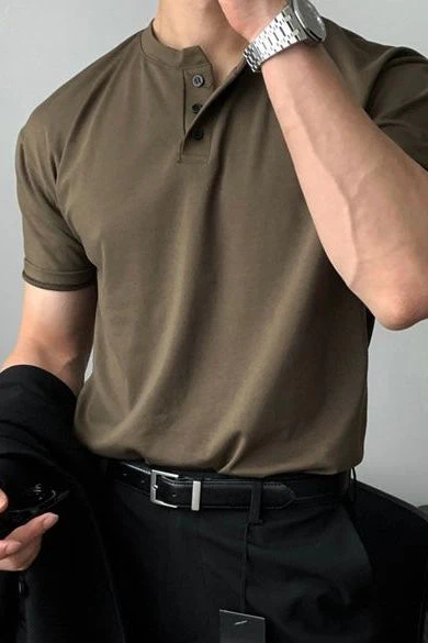 DAEGU Buttoned Collar T-Shirt