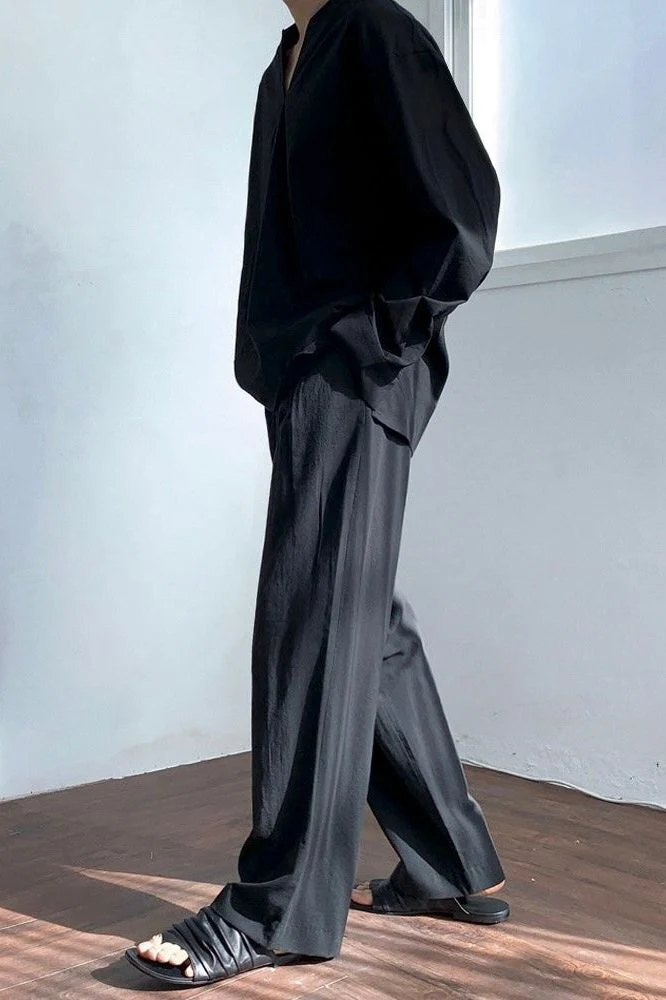 YANGJU Wide Leg Linen Pant