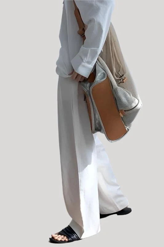 YANGJU Wide Leg Linen Pant