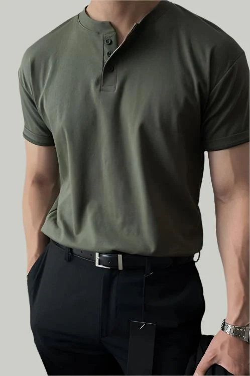 DAEGU Buttoned Collar T-Shirt