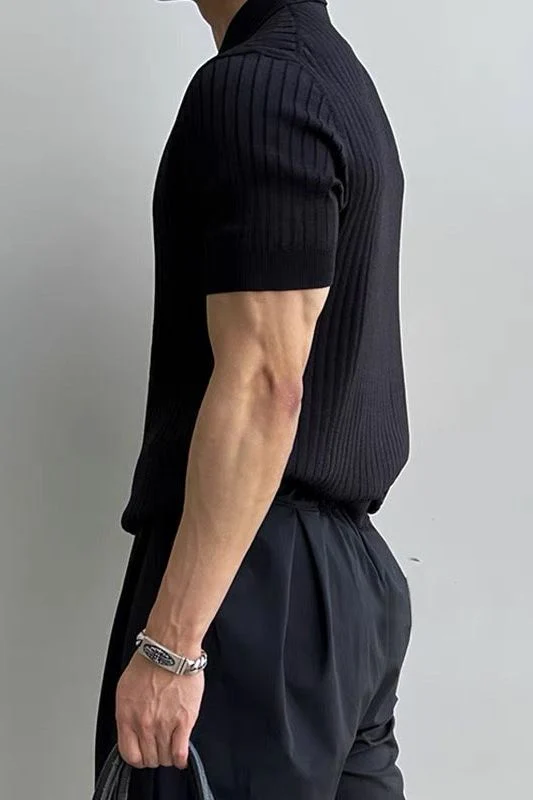 GIMCHEON Knitted Polo Shirt