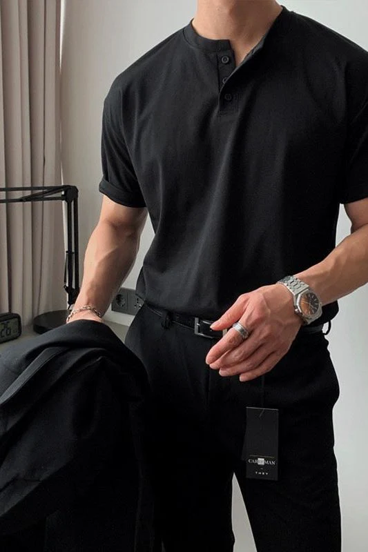 DAEGU Buttoned Collar T-Shirt