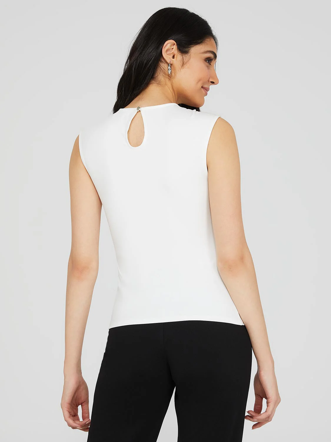 Sleeveless Crew Neck Top