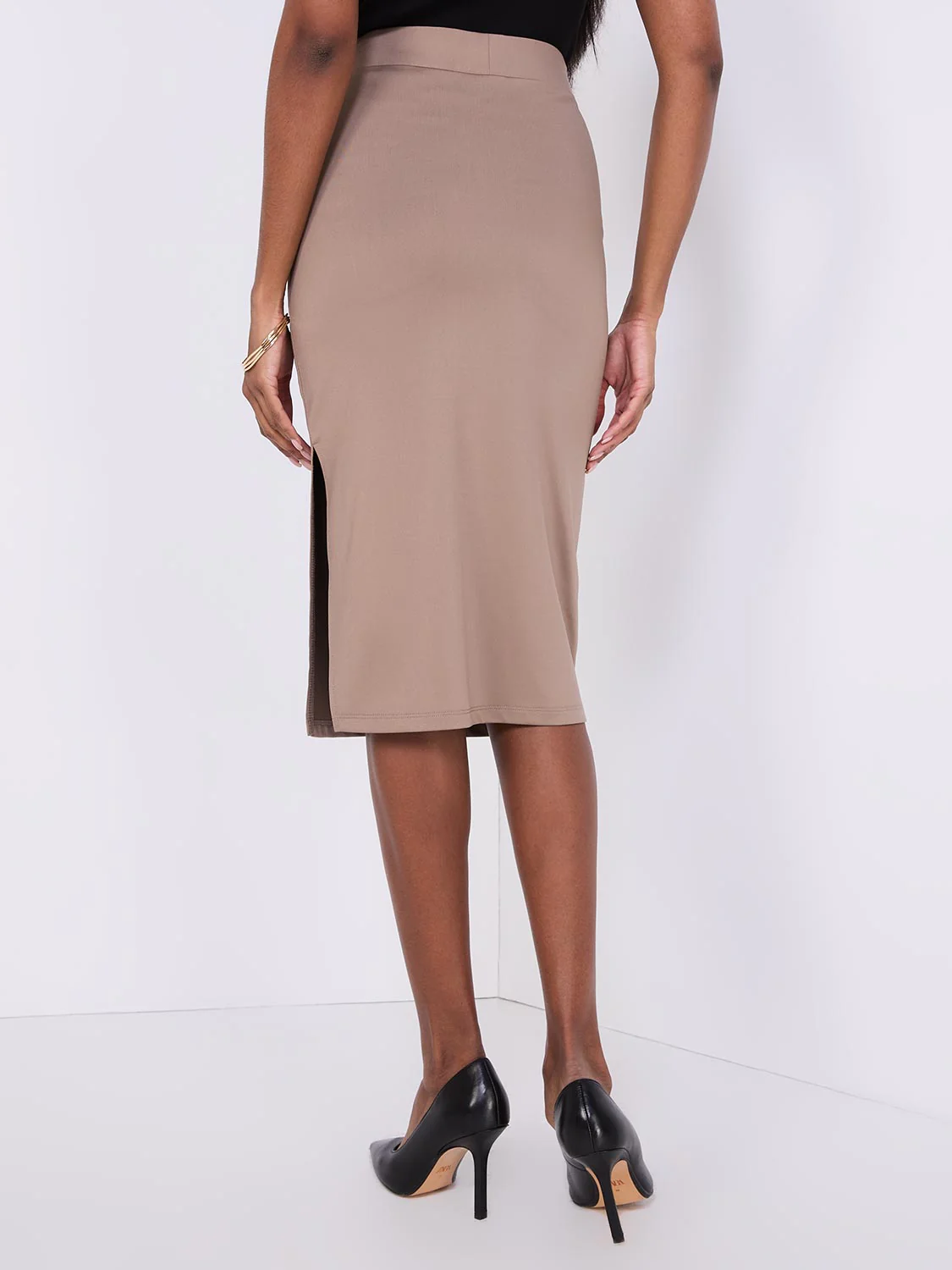 Pencil Skirt With Side Slit