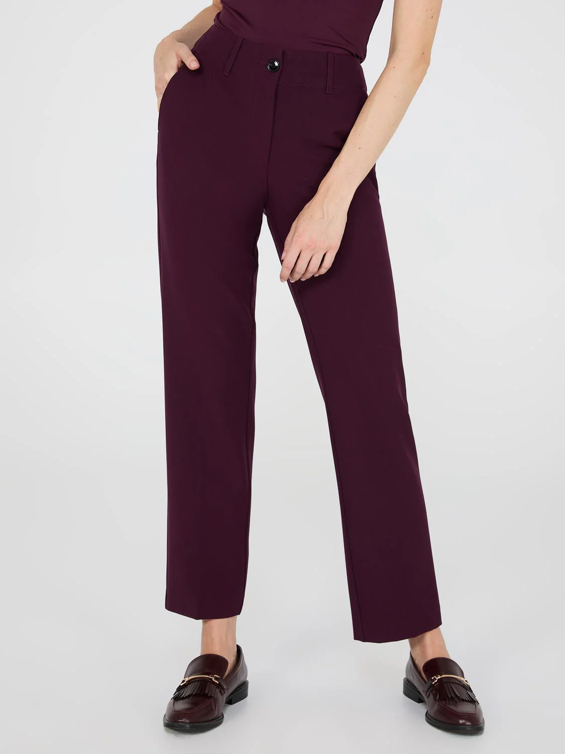 No Waistband Straight Leg Regular Length Pants