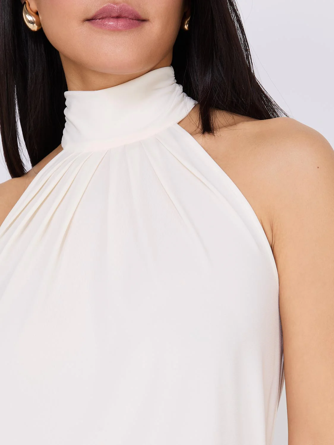 Mock Neck Halter Top