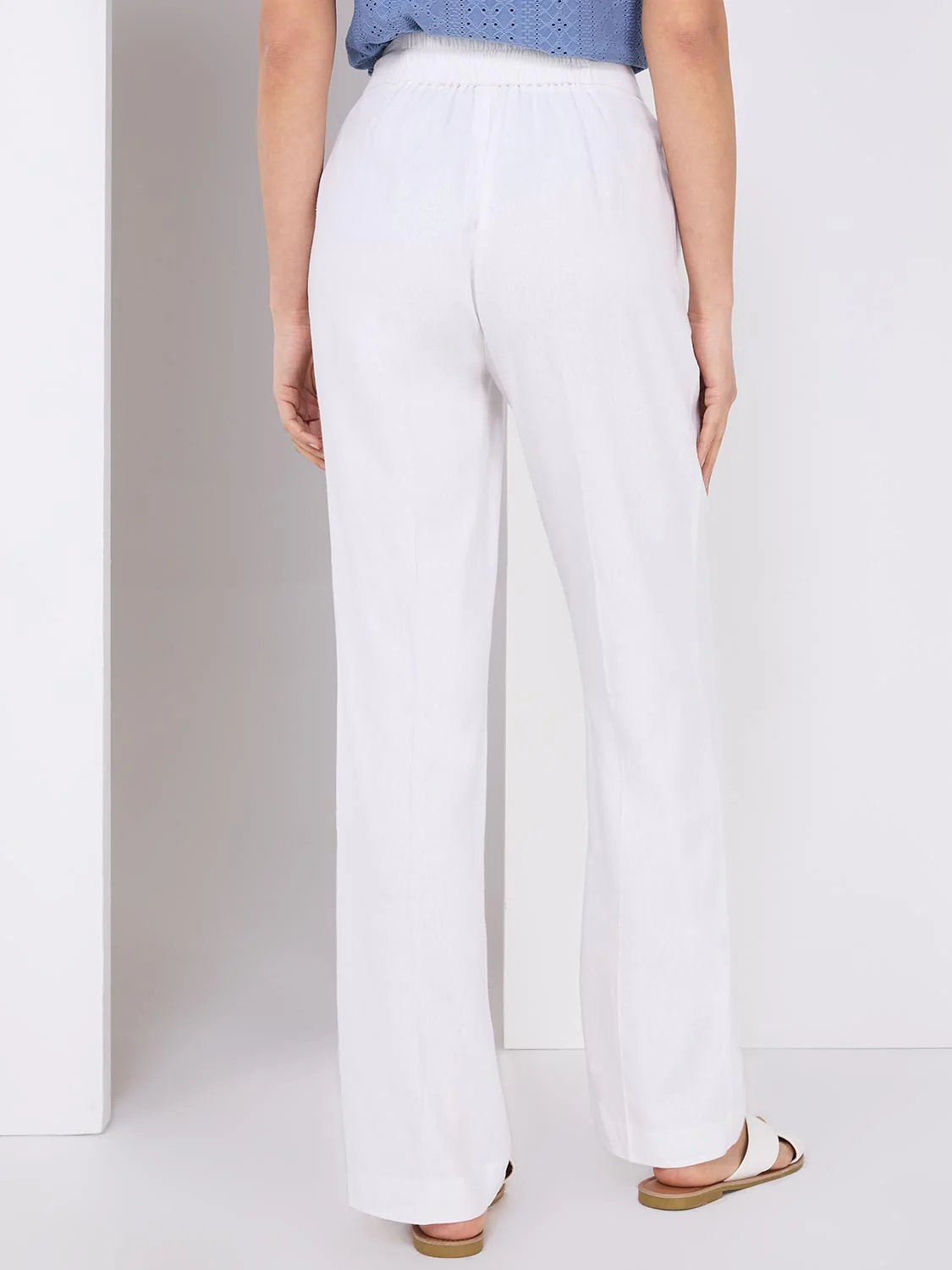 Wide-Leg Linen Pants