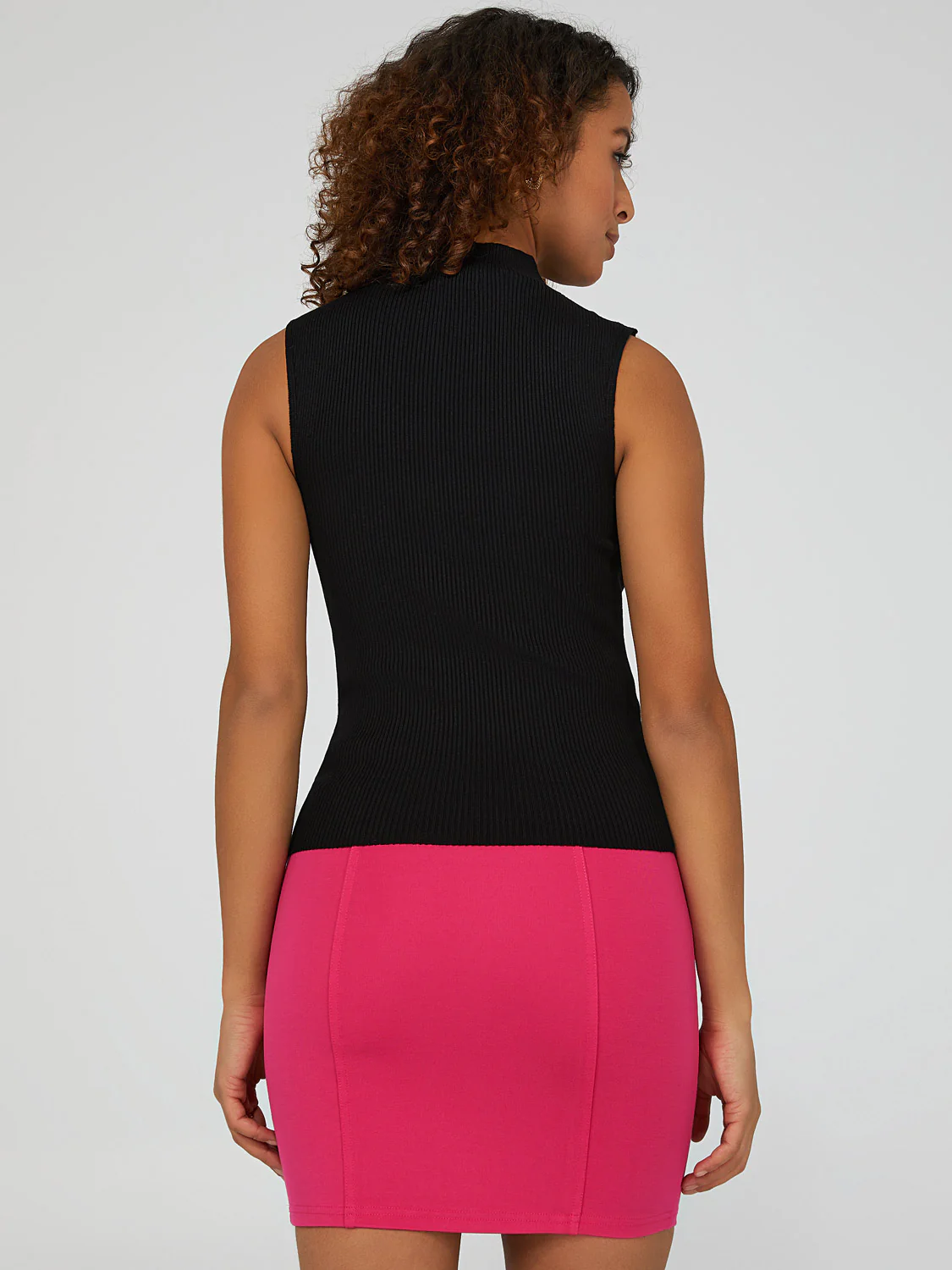 Sleeveless Mock Neck Sweater