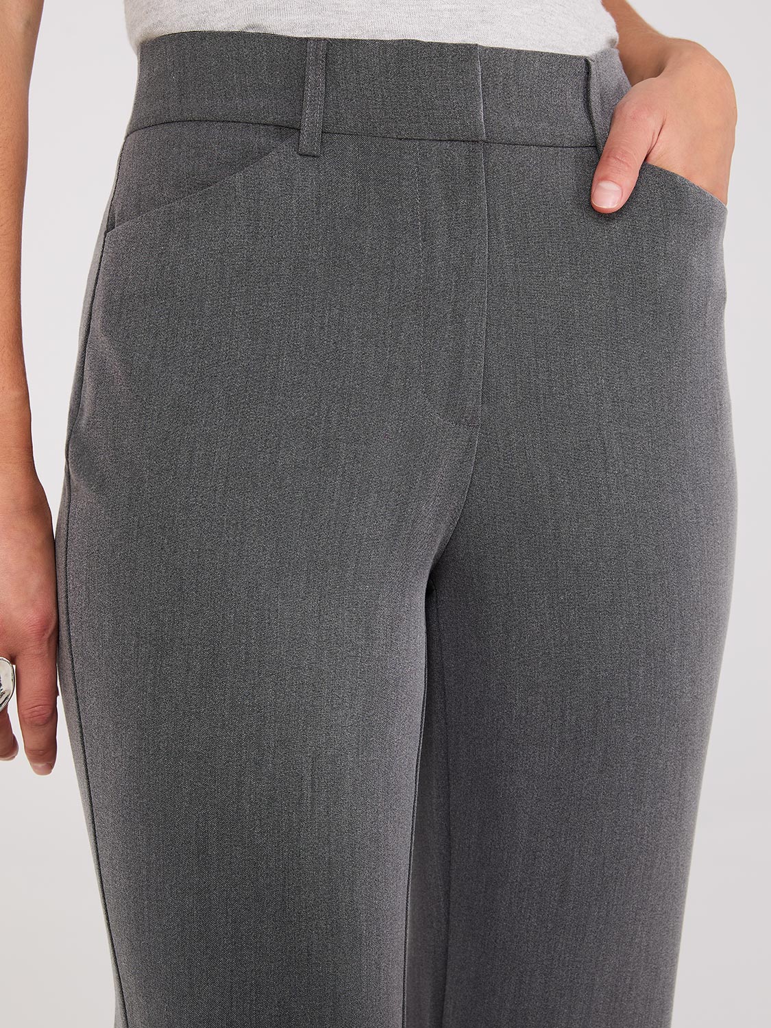 Straight Leg Long Length Slant Pocket Pants