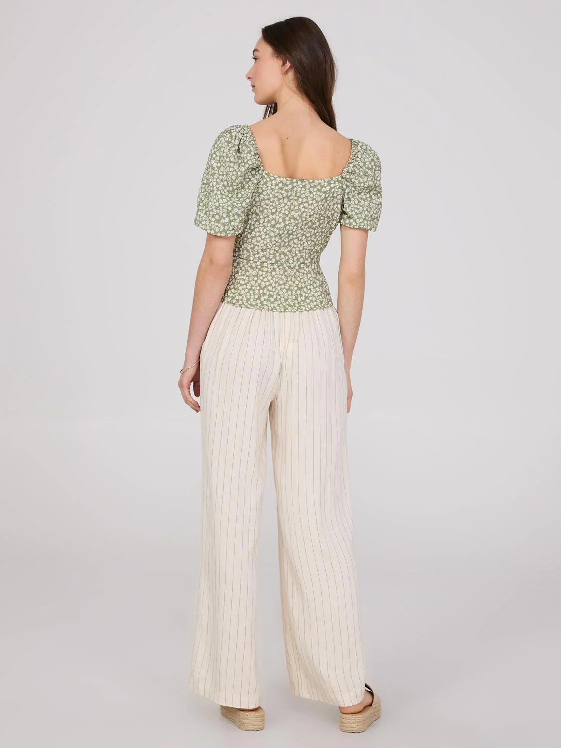 Floral Print Peplum Blouse