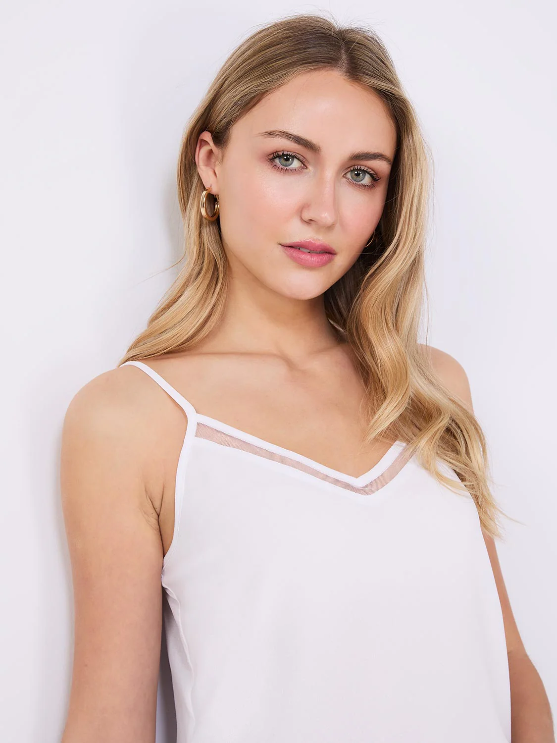 Mesh V-Neck Tank Top