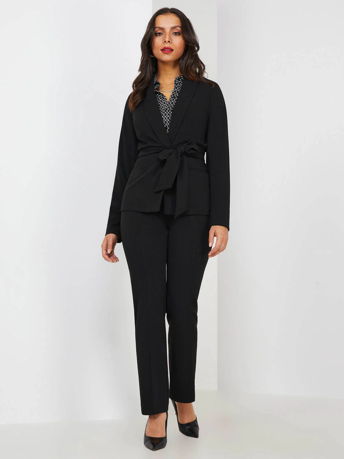 High Rise Crepe Pull-On Pants