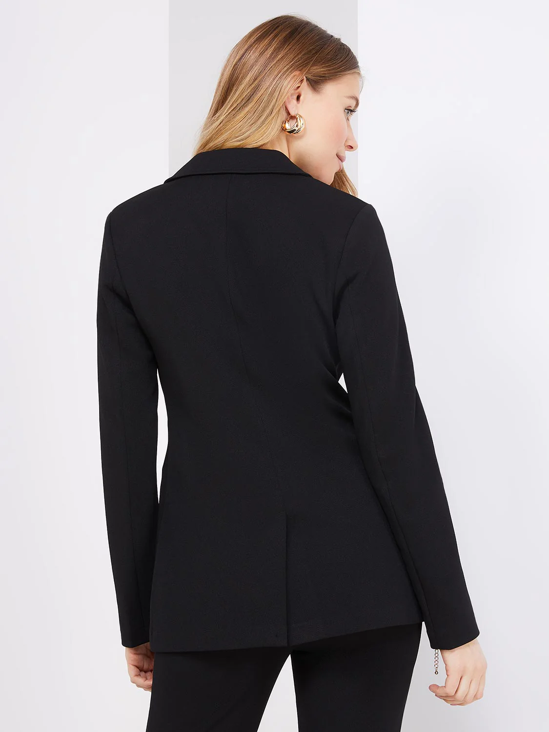 One-Button Textured Blazer