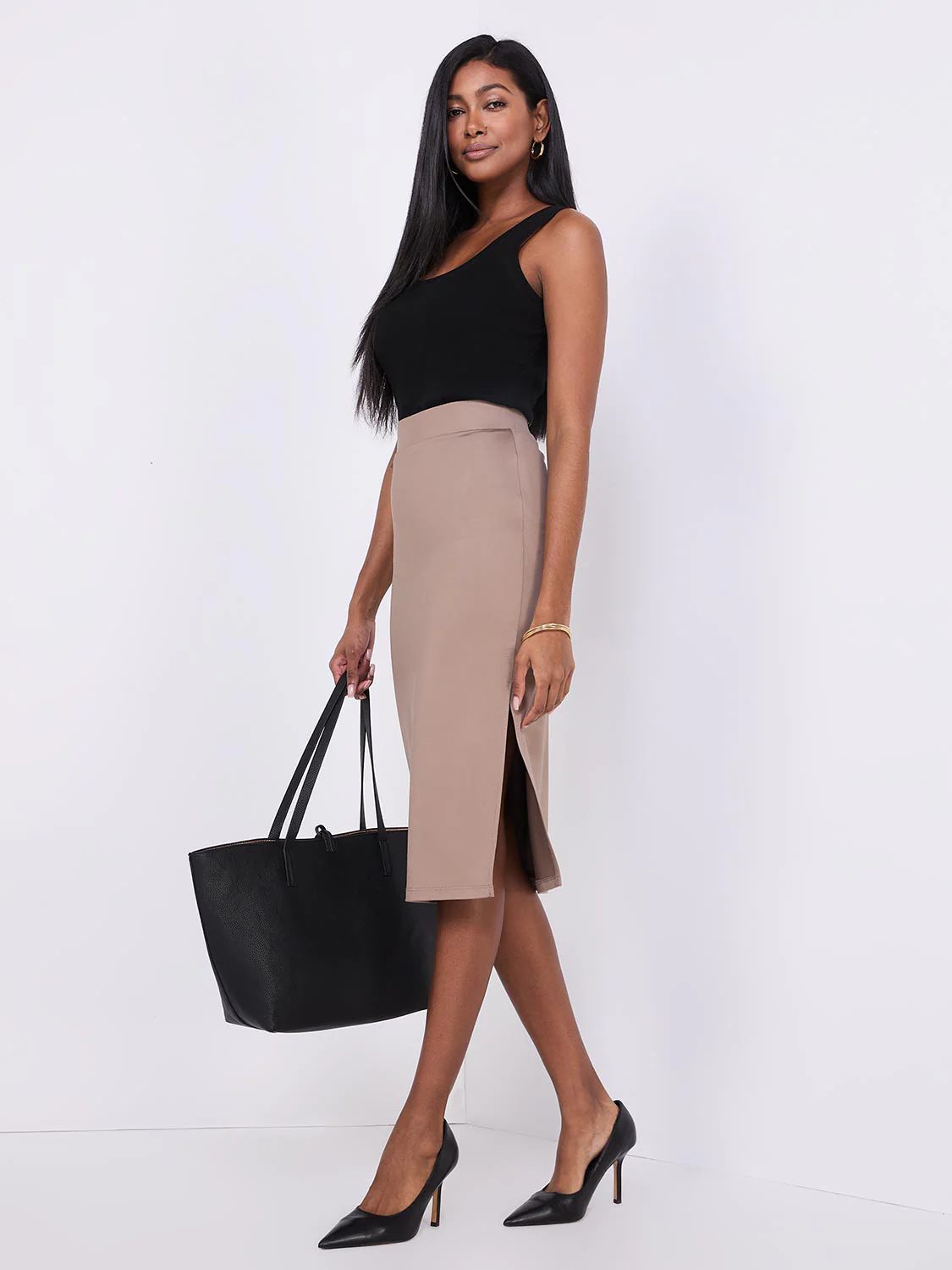 Pencil Skirt With Side Slit