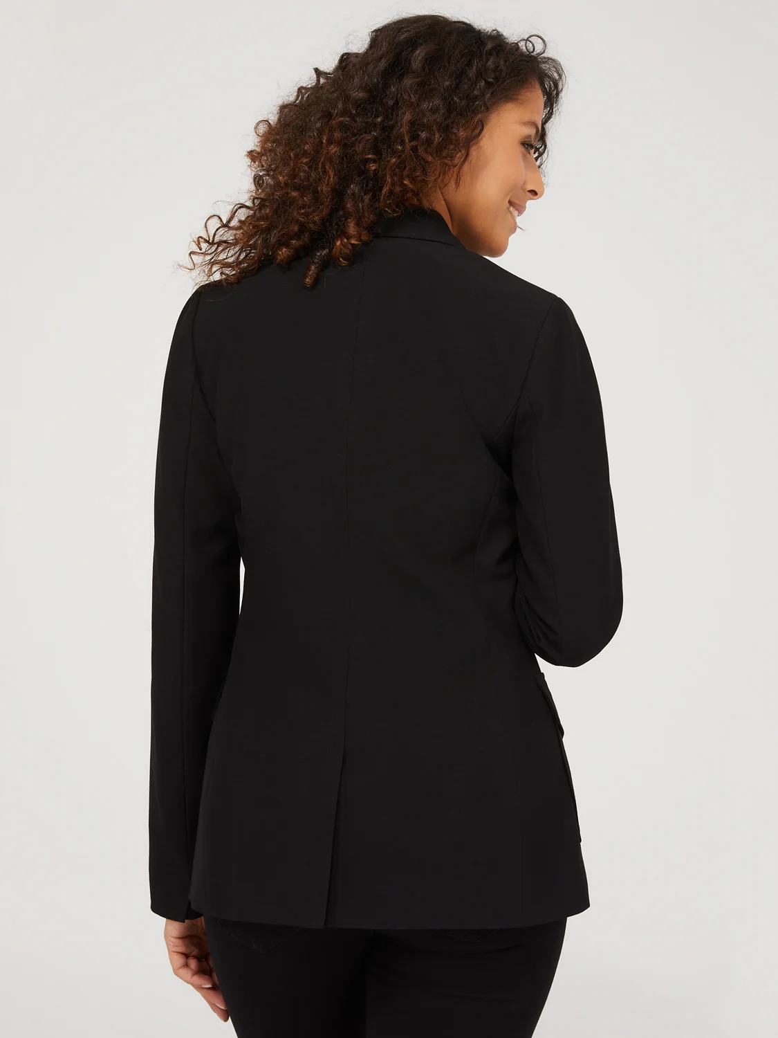 One-Button Blazer With Cargo Pockets