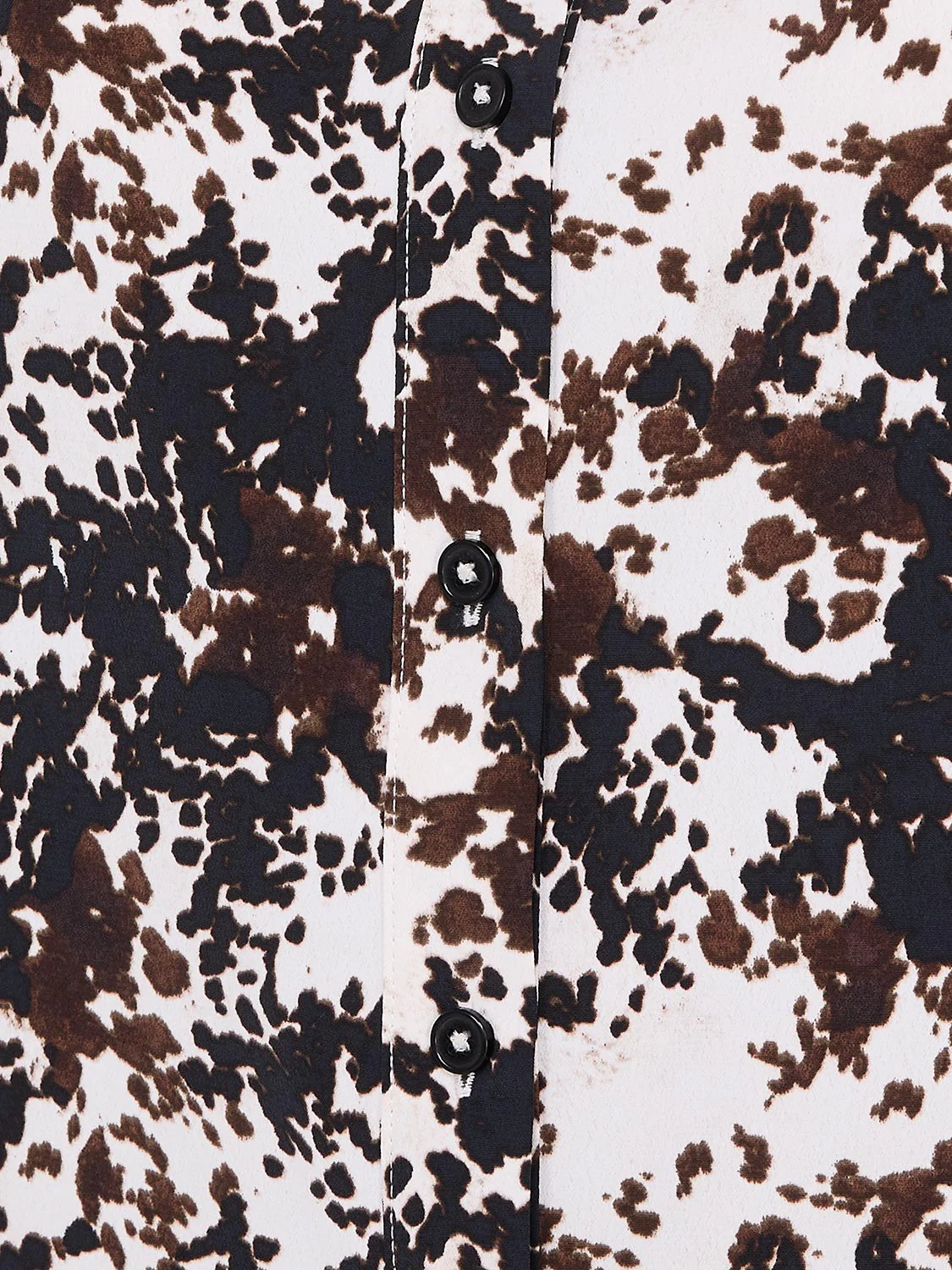 Sleeveless Animal Print Button-Front Blouse