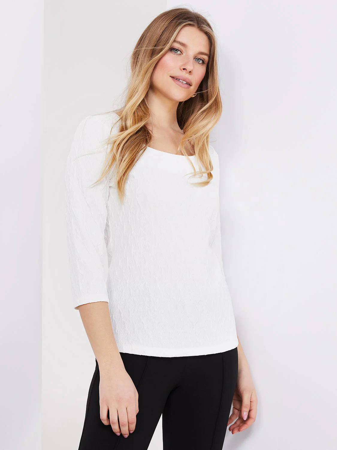 3/4 Sleeve Print Top