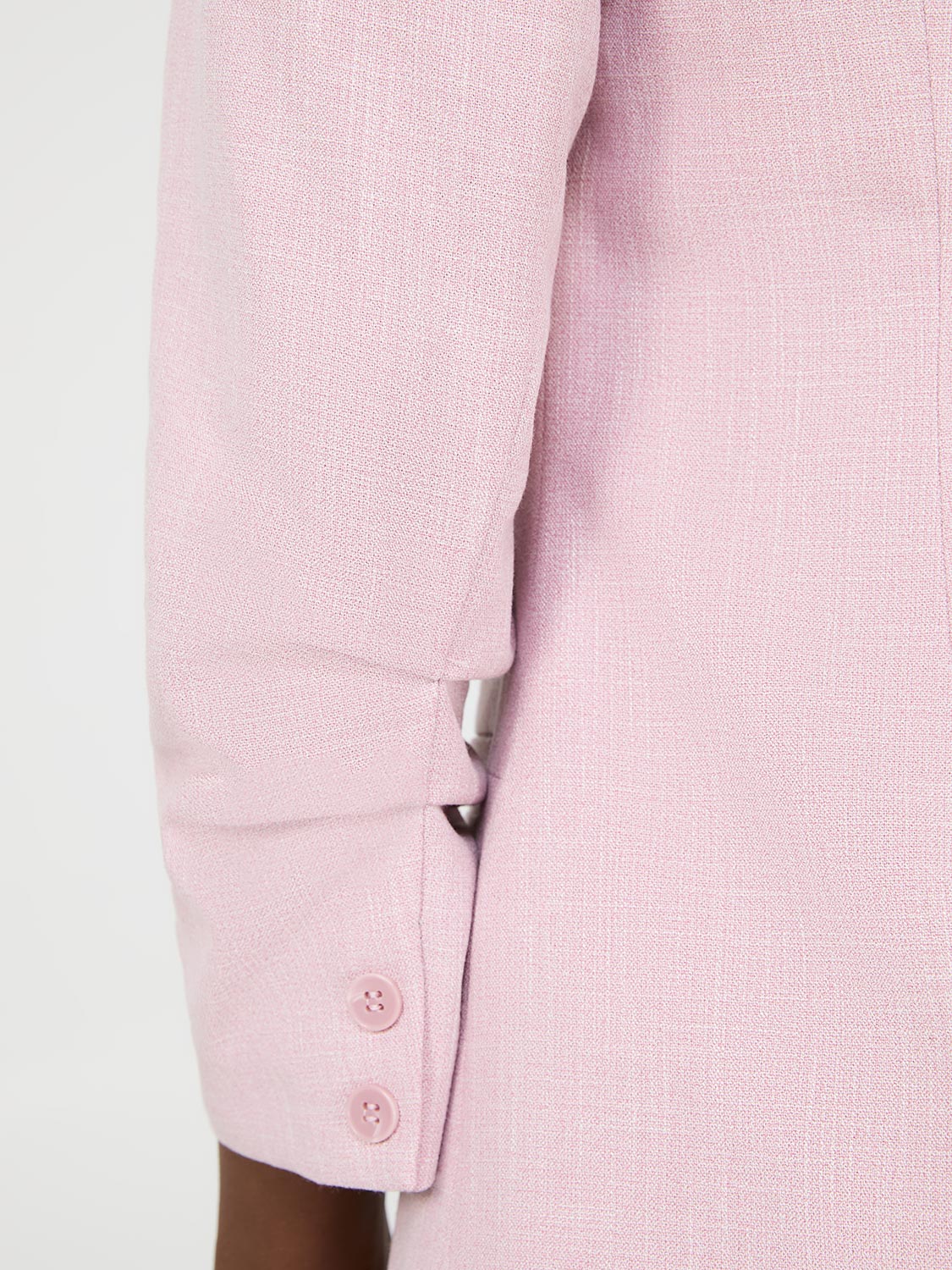 One-Button Ruched 3/4 Sleeve Blazer