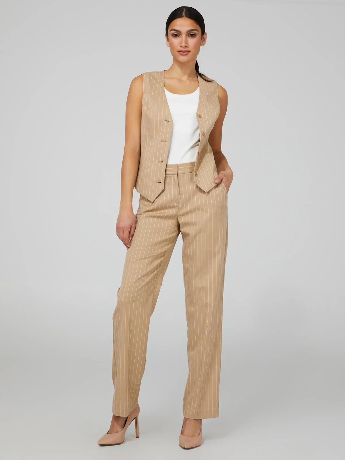 Pinstripe Classic Rise Trousers