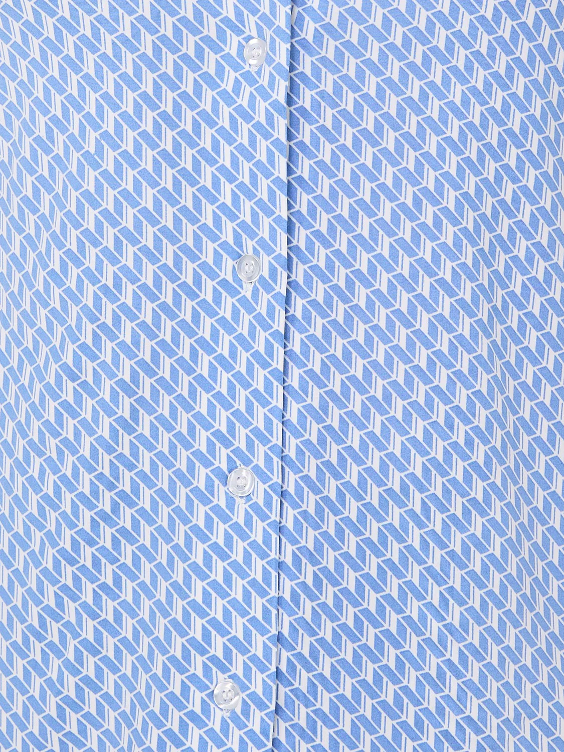 Printed Button-Front Blouse