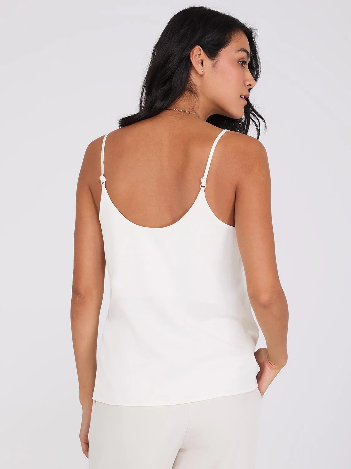 Satin Scoop Neck Tank Top