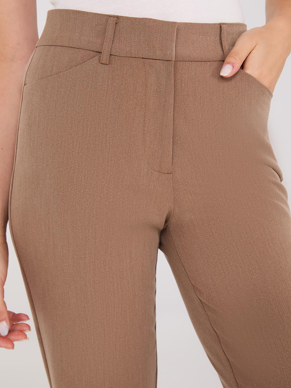 Straight Leg Long Length Slant Pocket Pants