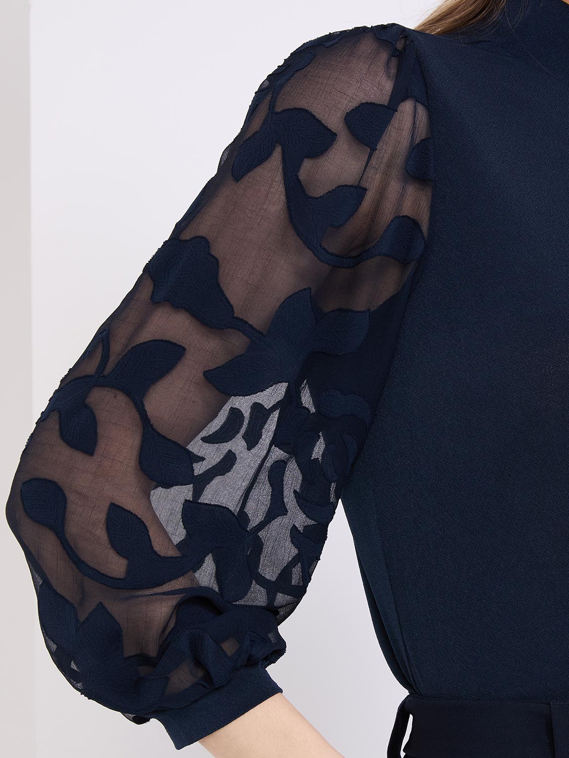 3/4 Sleeve Mock Neck Top