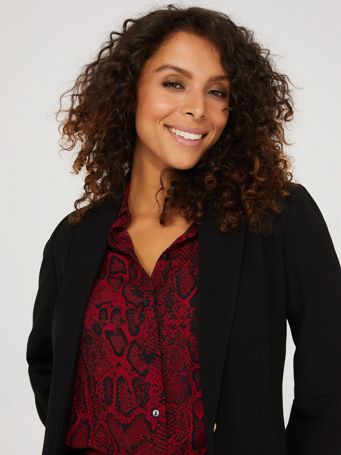 One-Button Blazer With Cargo Pockets